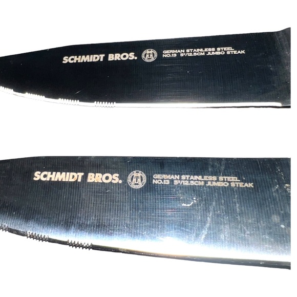 Schmidt Brothers Bonded Teak, 2-Piece Jumbo Steak Knife Set - Picture 4 of 12